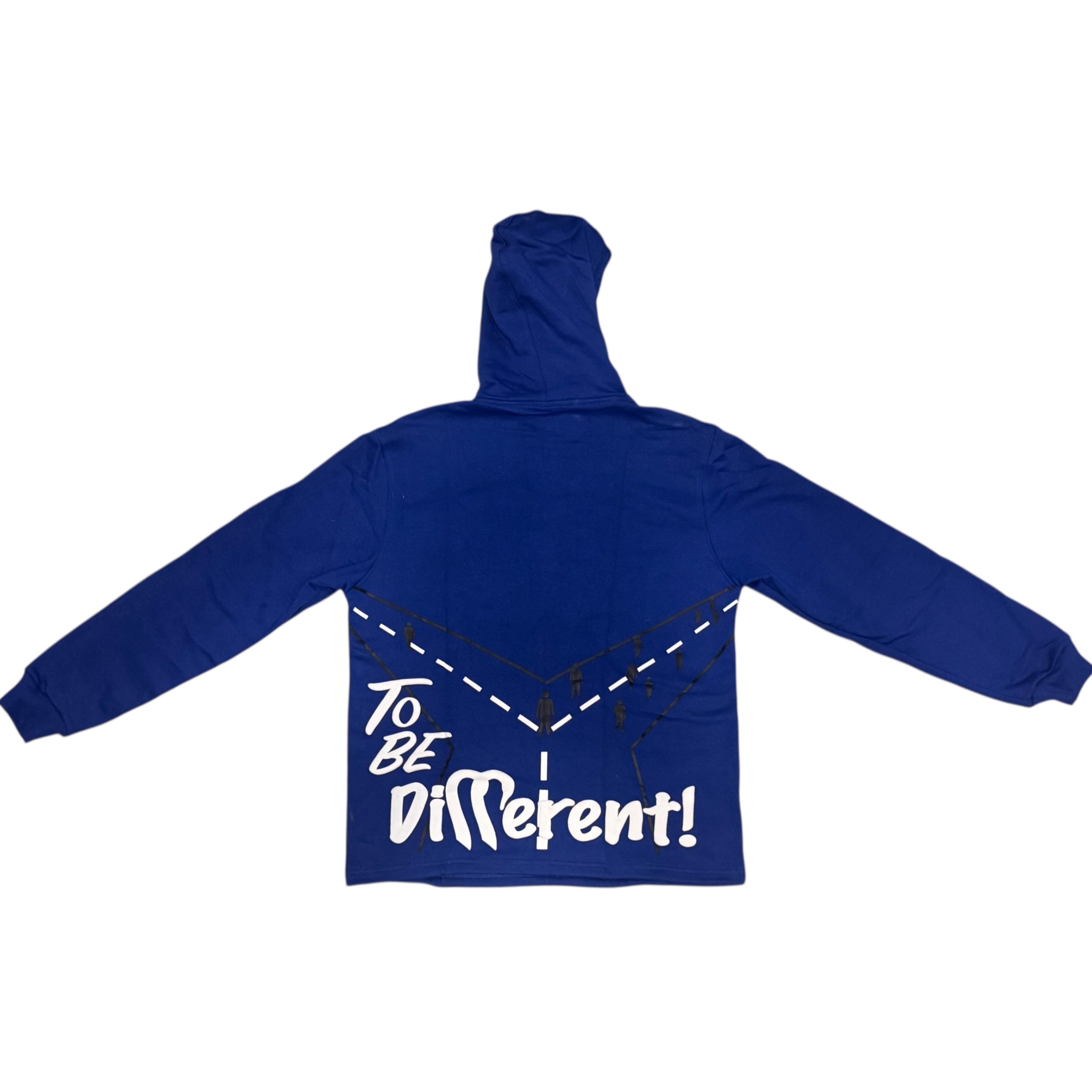 Oversized Blkswn Graphic 3D Puff Print Cropped Hoodie