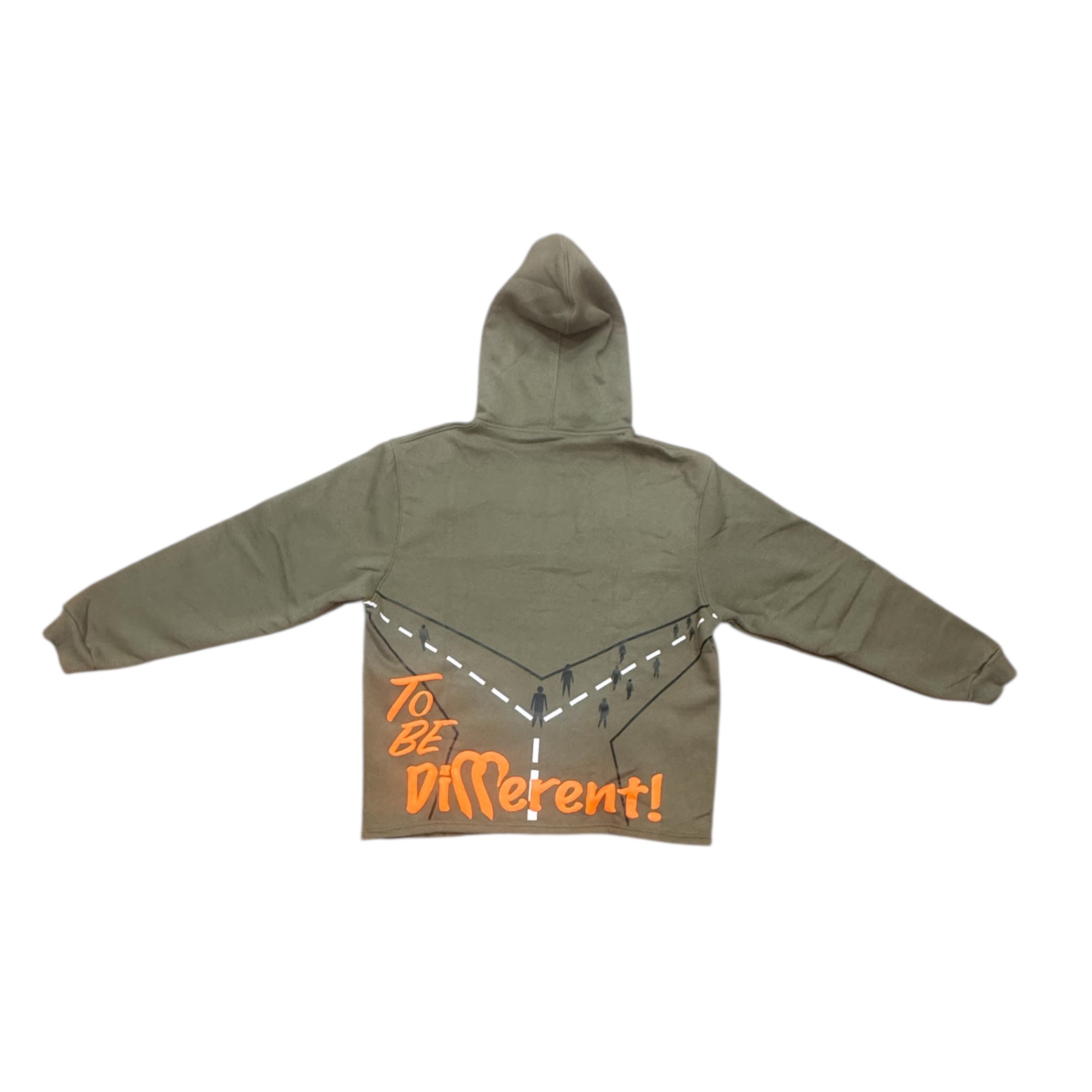 Oversized Blkswn Graphic 3D Puff Print Cropped Hoodie