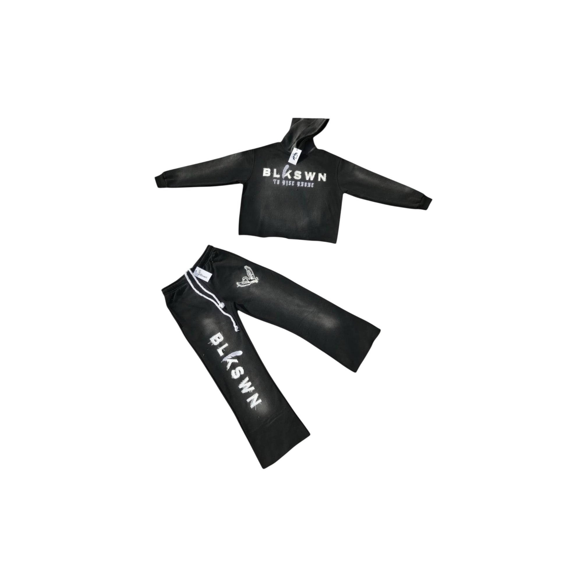 Blkswn Distressed Cropped Set